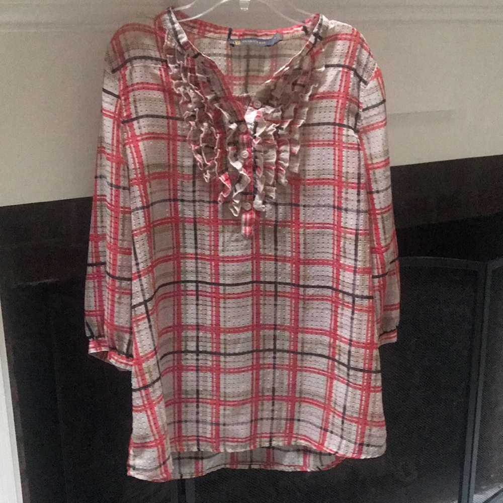 Outback Red plaid blouse
